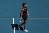 Garcia in action at the Australian Open